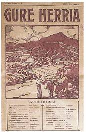 �Gure Herria� aldizkariaren 1921. urteko urtarrileko alearen azala.<br><br>